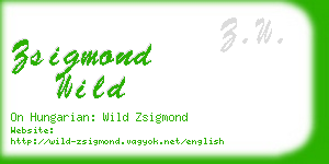 zsigmond wild business card